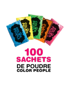 100 sachets de POUDRE HOLI COLOR PEOPLE