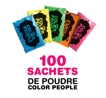 100 sachets de POUDRE HOLI