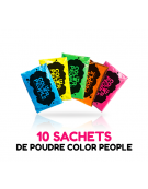 10 sachets de POUDRE HOLI COLOR PEOPLE