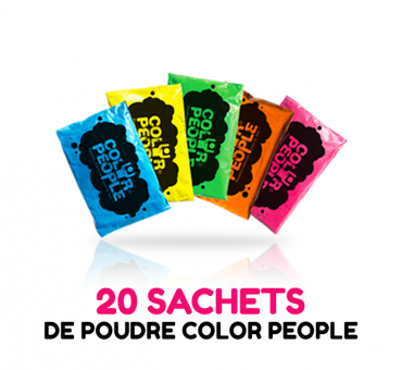 20 sachets de POUDRE HOLI COLOR PEOPLE