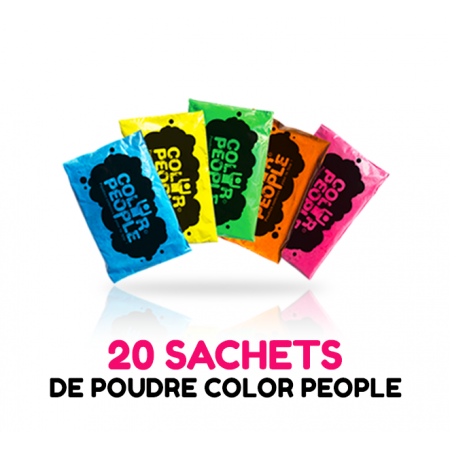 20 sachets de POUDRE HOLI COLOR PEOPLE