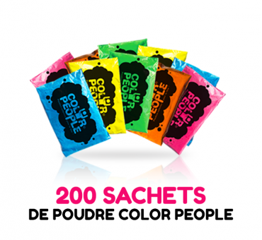 200 sachets de POUDRE HOLI