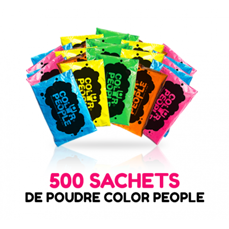 500 sachets de POUDRE HOLI COLOR PEOPLE