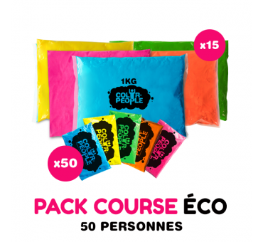 Pack ECO course Holi 50 personnes
