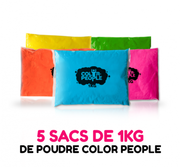 1 KG de poudre HOLI COLOR PEOPLE en sac