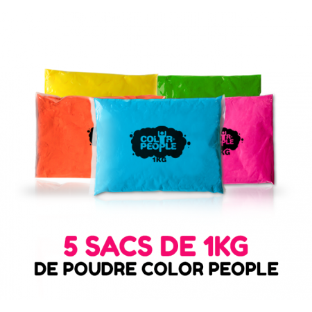 1 KG de poudre HOLI COLOR PEOPLE en sac