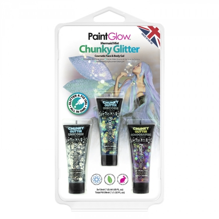 Set de 3 tubes de Gel Maquillage Paillettes