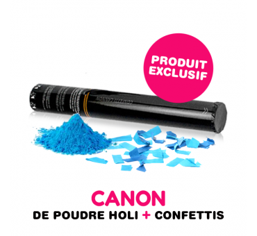 Canon à poudre Holi + Confettis