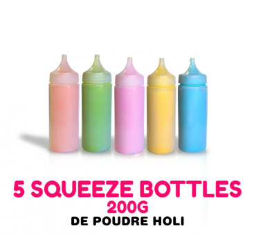 Pack 5 Squeeze Bottle HOLI 200g