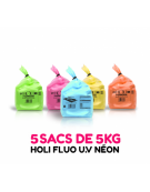 4 sacs de 2kg de Poudre Holi FLUO UV