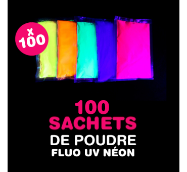 96 sachets de Poudre FLUO UV NEON