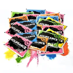 100 sachets de poudre Holi pas chère - Holifrance -