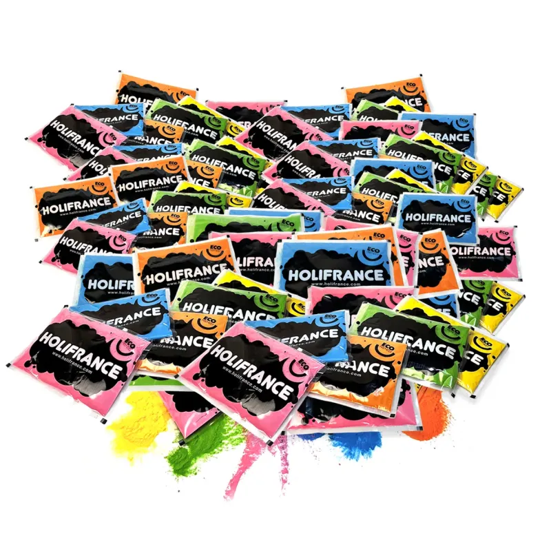 500 sachets de poudre Holi pas chère - Holifrance -