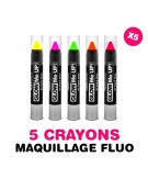 Lot de 5 crayons à maquillage FLUO