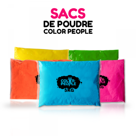 Poudre Colorée en seau et sacs